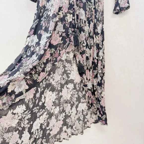American Rag || Hi-Low Maxi Back Vintage Floral Dress Medium - Picture 4 of 7